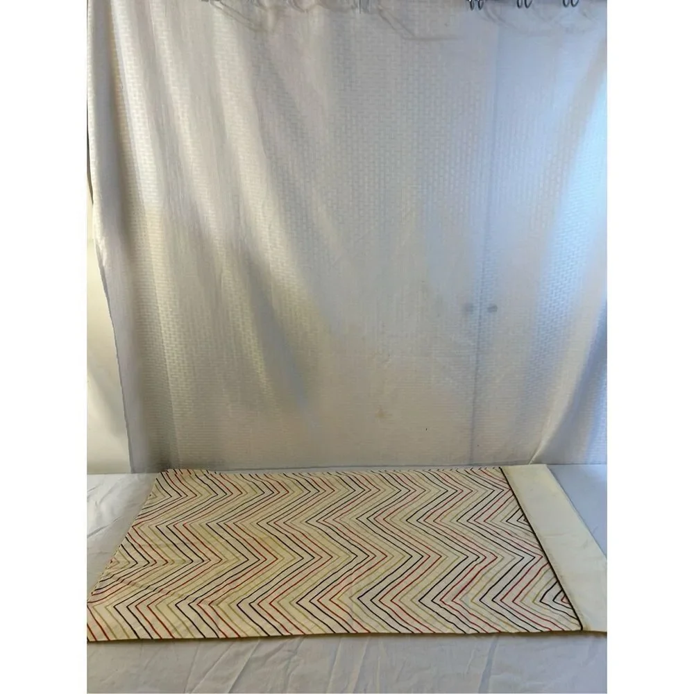 2 State Pride King pillowcase stripes retro 70's cream/red/brown 39x19